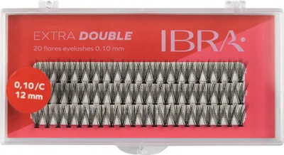 Produktbild von IBRA Künstliche Wimpernbüschel Extra Double C 0,10-12mm