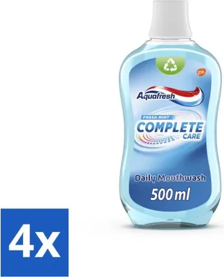 Produktbild von Aquafresh Complete Care Mundwasser - Frische Minze - 500 ml - Vorteilspack - 4 Stücke