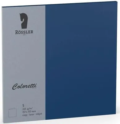 Image de Carte double 157x157 coloretti 5 pcs. jeans blue
