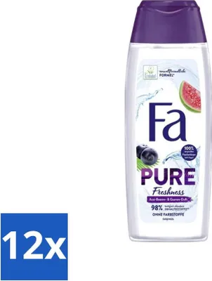 Image de Fa - Gel douche - Pure Fraîcheur - Açaï & Goyave - Rafraîchissant & Soignant - 250 ml - Pack avantage - 12 pièces