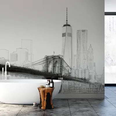 Produktbild von A.S. Création Vlies Fototapete New York Art Illustration DD118891 Skyline Tapete