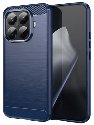Obrázek produktu pro Techsuit – silikonové pouzdro s karbonovým vzorem pro Xiaomi 15T Pro – modré