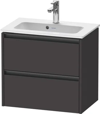 Produktbild von Duravit Ketho.2 Wastafelonderkast 61x39x54,9 cm Supermat Grafiet