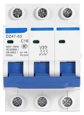 Image de AC 400 V 6/10/16/20 A Disjoncteur miniature tripolaire MCB Safety DZ47-63 (16 A)