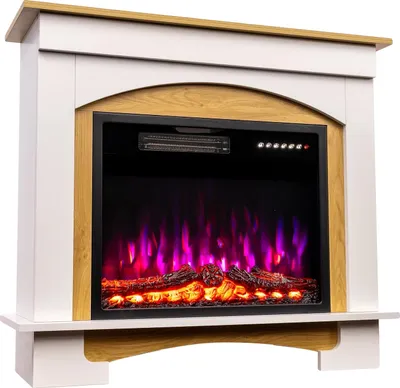 Obrázek produktu pro Elektrický krb, 3D efekt plamenů, dálkové ovládání, BÍLÁ