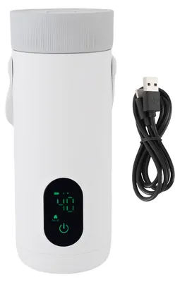 Zdjęcie produktu dla Podróżny czajnik elektryczny, 350 ml, przenośny, kompaktowy, do herbaty, kawy, zasilanie USB, akumulatorowy. Czajnik do samochodu, do użytku na zewnątrz, na kempingu