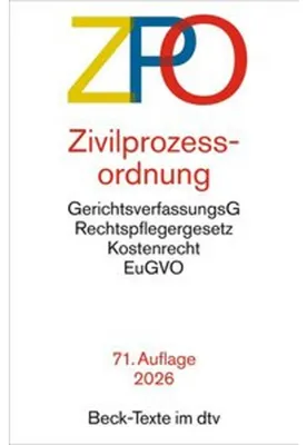 Obrázok produktu pre Zivilprozessordnung. ZPO