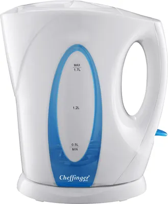 Produktbild von Cheffinger, Wasserkocher 1.7L kabellos mit Sicherheitsverschluss, Weiß