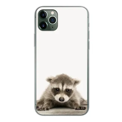Produktbild von MuchoWow® Handyhülle Schutzhülle Hülle für iPhone 11 Pro Max Waschbär - Tiere - Jungen - Mädchen Silikon Softcase Handy Hülle - Schutz