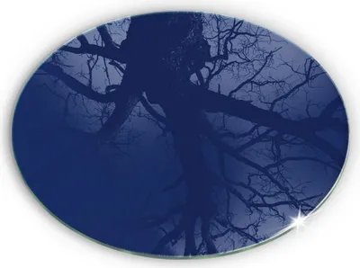 Produktbild von Glas Grabkerzen Untersetzer Motiv Gummifüße - 40 cm - Blaue Farbe