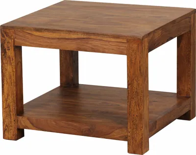 Produktbild von Wohnling Massivholz Sheesham Couchtisch 60 x 60 x 45 cm; WL1.570