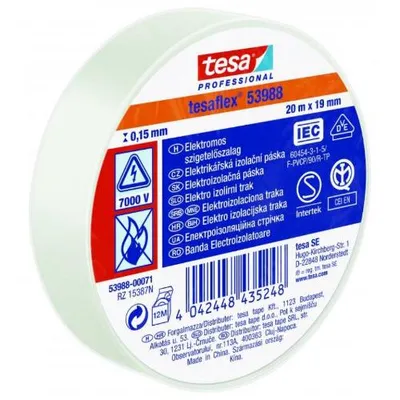 Immagine prodotto di Nastro isolante in PVC 53947, IEC, 20 m x 19 mm, bianco, TESA