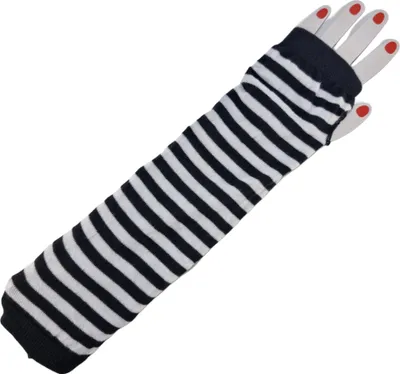 Produktbild von Ringel-Handstulpen, Handstulpen, schwarz-weiß, Einheitsgröße