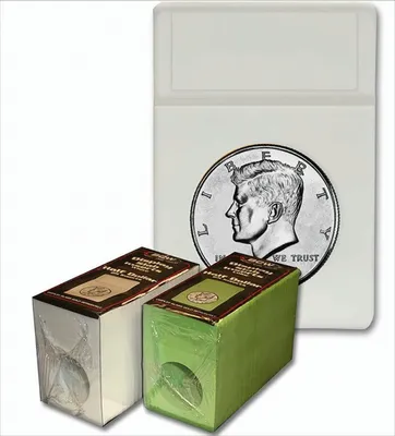 Immagine prodotto di BCW Inserti per lastre da esposizione bianchi - Mezzo dollaro (25ct)