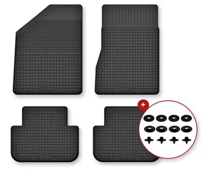 Zdjęcie produktu dla Dywaniki gumowe do Renault Scenic II 2003-2009 (minivan) – 4 szt., czarne, dobierane – Wielganizator Semi-Universal