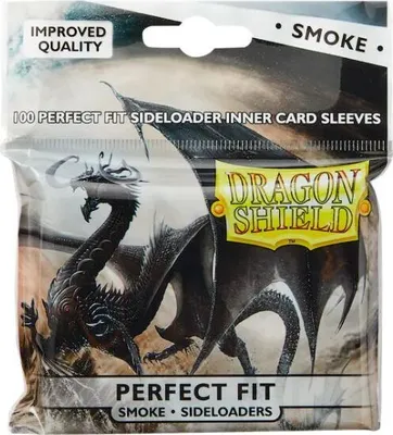 Produktbild von 100 Dragon Shield Standard Perfect Fit Sleeves Clear/Smoke SIDELOADING
