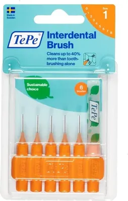 Image de Brosse interdentaire Orange 0,45 blister 6 unités.