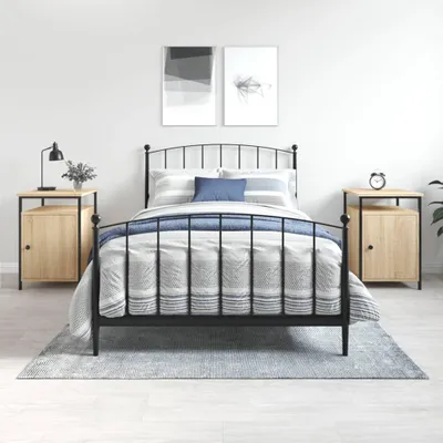 Zdjęcie produktu dla VidaXL 825866, Dąb, Żelazo, Drewno, 400 mm, 420 mm, 600 mm, 2 szt.
