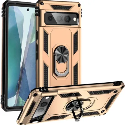 Produktbild von Mobigear Armor Ring  Google Pixel 7 Pro Hülle Hardcase Backcover Stoßfest mit Ringhalter - Gold