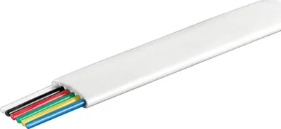 Produktbild von Telefonflachkabel 6-adrig, 100 m Rolle, AWG 28, CCA (kupferkaschiertes Aluminium) Kupferkaschierter Aluminiumleiter (CCA)