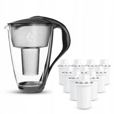 Produktbild von Dafi Kristall Filter Krug Graphit 2L + 10 Classic Led Filter