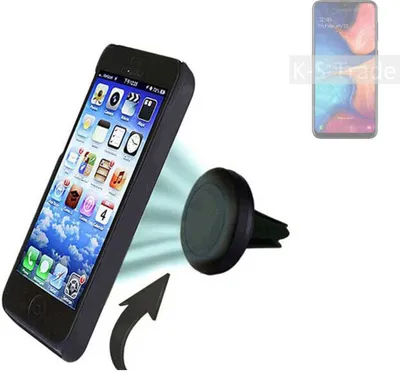 Produktbild von K-S-Trade Kompatibel mit Samsung Galaxy A20 Auto Handy Halterung KFZ Halter Lüftungsgitterhalterung Air Vent mount Smartphone Halter