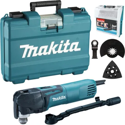Produktbild von Makita TM3010CX6, Schneiden, Polieren, Schleifen, Sägen, Kratzen, Schwarz, Blau, Grau, 20000 OPM, 6000 OPM, 1,6°, 93 dB