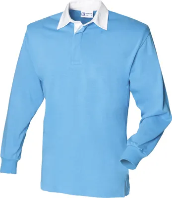 Produktbild von Front Row Herren Polo-Shirt, Langarm RW478 (L) (Surf Blau/Weiß)