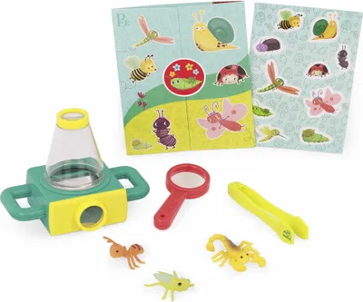 Produktbild von B.Toys UNTERSUCHUNGSSET FÜR KLEINE VÖGEL - MIKROSKOP, AUGEN, AUFKLEBER Little Explorer Pack