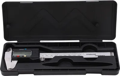 Produktbild von Digitaler Messschieber aus Edelstahl mit LCD-Display und Batterie, 0–150 mm