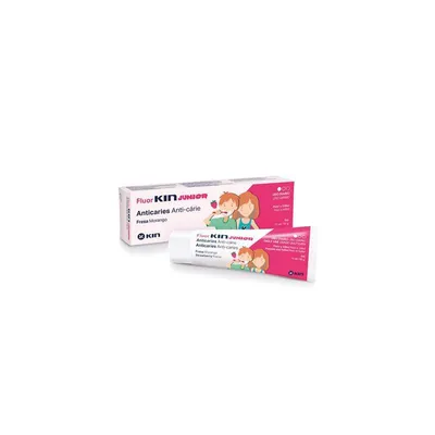 Imagen del producto de Pasta dental Kin Fluoride Junior, sabor fresa, 75 ml