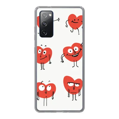 Produktbild von MuchoWow® Handyhülle Schutzhülle Hülle für Samsung Galaxy S20 FE Eine Illustration von neun Herzen mit Emotionen Silikon Softcase Handy Hülle - Abdeckung