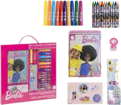 Obrázek produktu pro Tvořivá sada Barbie na vybarvování – školní a volnočasové potřeby