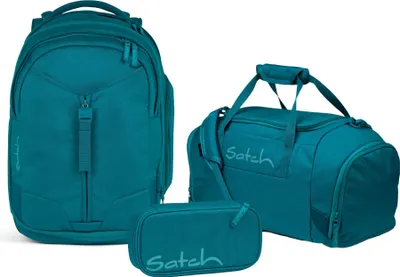 Produktbild von Satch Schulrucksack-Set MATCH Deep Petrol, Mäppchen + Sporttasche
