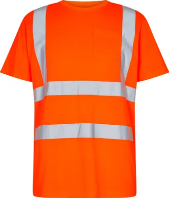 Produktbild von F. Engel Safety T-Shirt mit Brusttasche, Orange, Gr. L