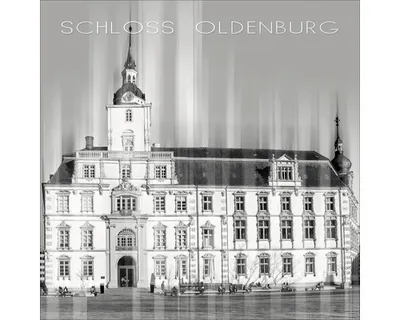 Produktbild von Glasbild Oldenburg Schloss grau 20x20 cm