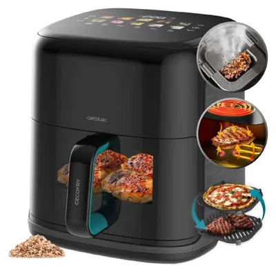 Zdjęcie produktu dla Cecotec Cecofry&Grill Smokin'Prime 6500, Frytkownica na gorące powietrze, 6,5 l, 40 °C, 200 °C, Pojedyńczy, Czarny