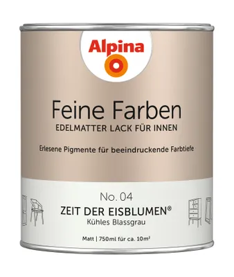 Produktbild von Alpina Feine Farben Lack Zeit der Eisblumen kühles blassgrau 750 ml