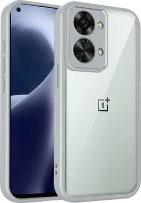 Obrázek produktu pro Pouzdro pro OnePlus Nord 2T průhledný zadní kryt s TPU rámečkem, odolné proti nárazům Šedá