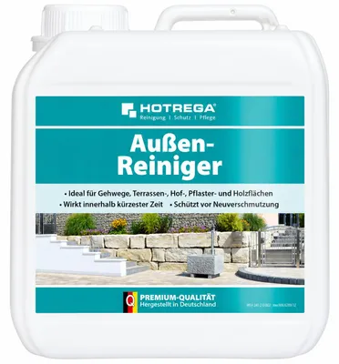 Produktbild von HOTREGA Außen-Reiniger Konzentrat 2 Liter, Terrassenreiniger, Steinreiniger, Plattenreiniger