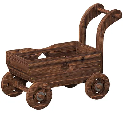 Zdjęcie produktu dla Pojem na rośliny z drewna – podwyższona grządka | Kolor: Malowany | Wymiary: 38 x 68 x 52 cm
