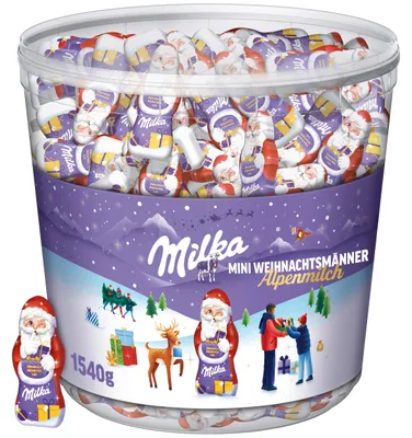 Produktbild von Milka Dose Mini-Weihnachtsmänner 1540 g