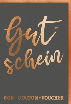 Produktbild von Gutschein - Karte mit Umschlag - Bon Coupon Voucher