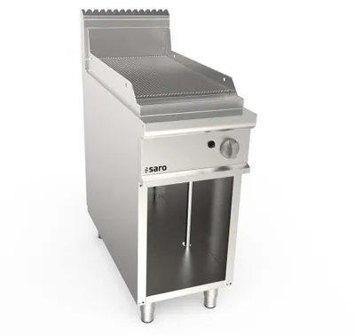 Produktbild von SARO Gasgriddleplatte 400 mm breit Standgerät gerillt Modell LQ / FTG2BAR