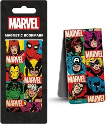 Produktbild von Marvel Comics (Retro Grid) Magnetic Bookmark
