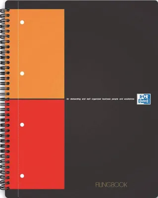 Produktbild von Oxford International Collegeblock "FILINGBOOK" kariert A4+ 90 g/qm 100 Blatt