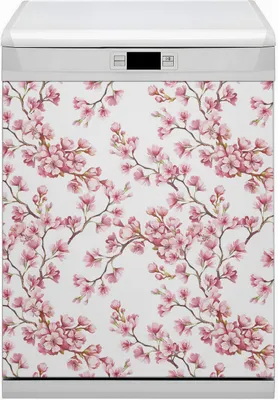Produktbild von Magnete  Küche Magnetmatte Magnet für Spülmaschine Abwaschbar Dekor 60x70 cm  - Blumenkirsche