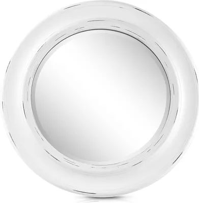 Image de Leeds miroir mural cadre en bois véritable rond Ø 66 cm