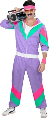 Image de Survêtement Retro 80's unie - Jogging - Mottoparty - Carnaval S - 170-177cm