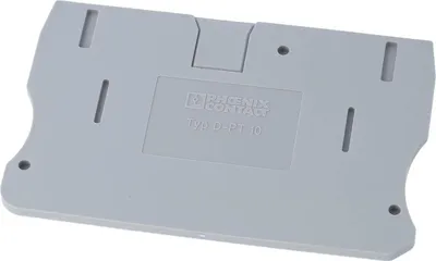 Produktbild von Phoenix Contact Abschlussdeckel D-PT 10 Farbe grau, Werkstoff Polyamid (PA) passend für Durchgangsklemme PT 10 - 1